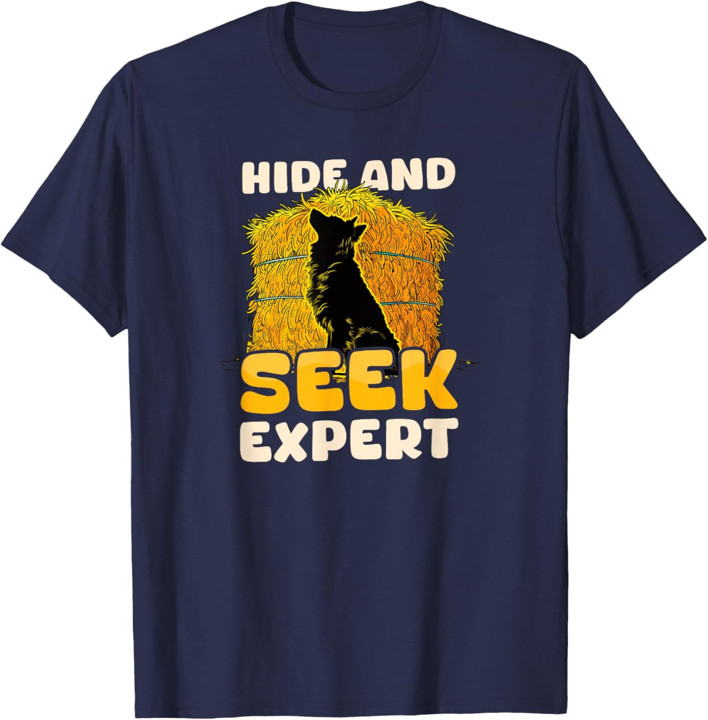 Hide And Seek Expert Design Barn Hunt T-Shirt - T-Shirt | Navy