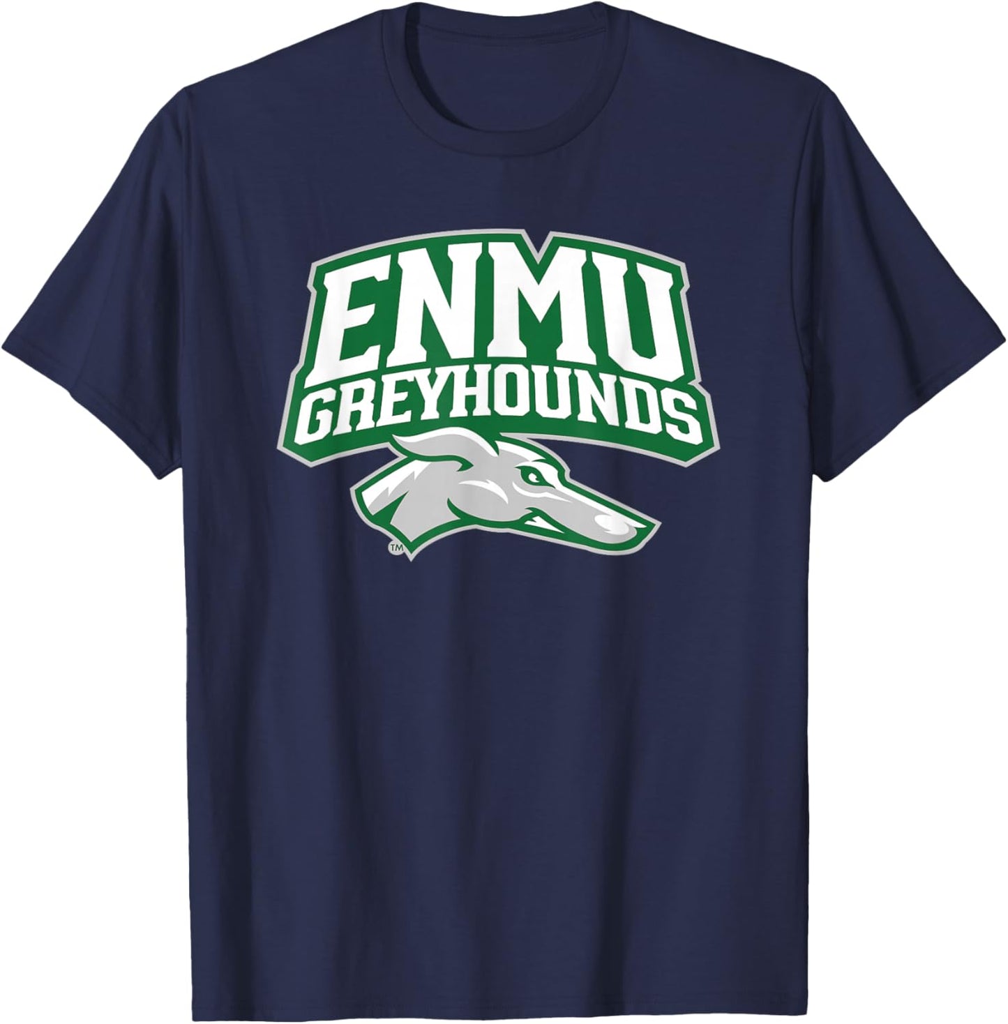 Eastern New Mexico University ENMU Greyhounds Primary Logo T-Shirt - T-Shirt | Navy