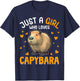 Just A Girl Who Loves Capybara T-Shirt - T-Shirt | Navy