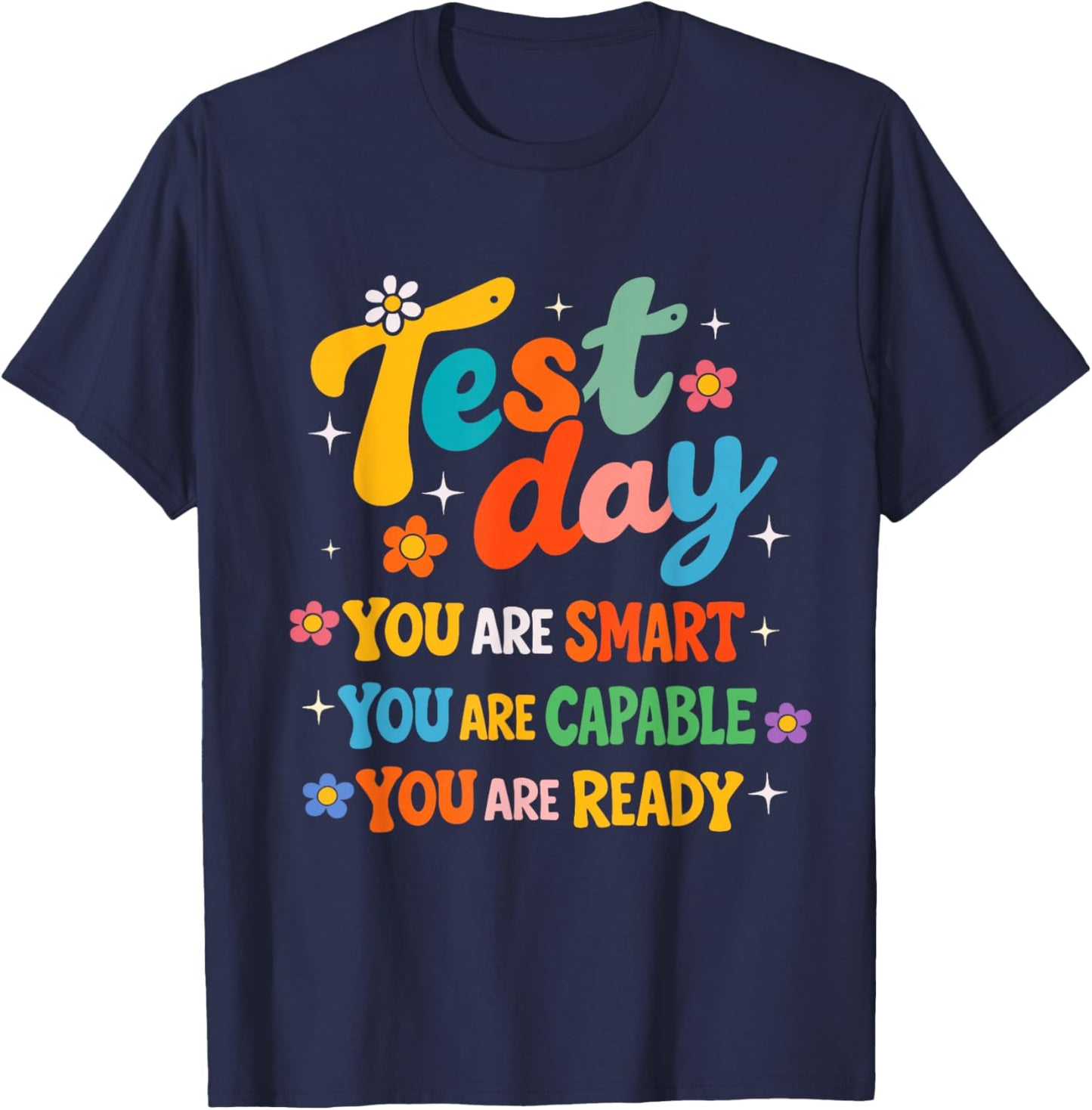 Test Day Retro Teacher Testing Students Exam Motivational T-Shirt - T-Shirt | Navy