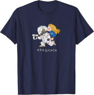 PRAGMATA Hugh & Diana Run! FP T-Shirt - T-Shirt | Navy