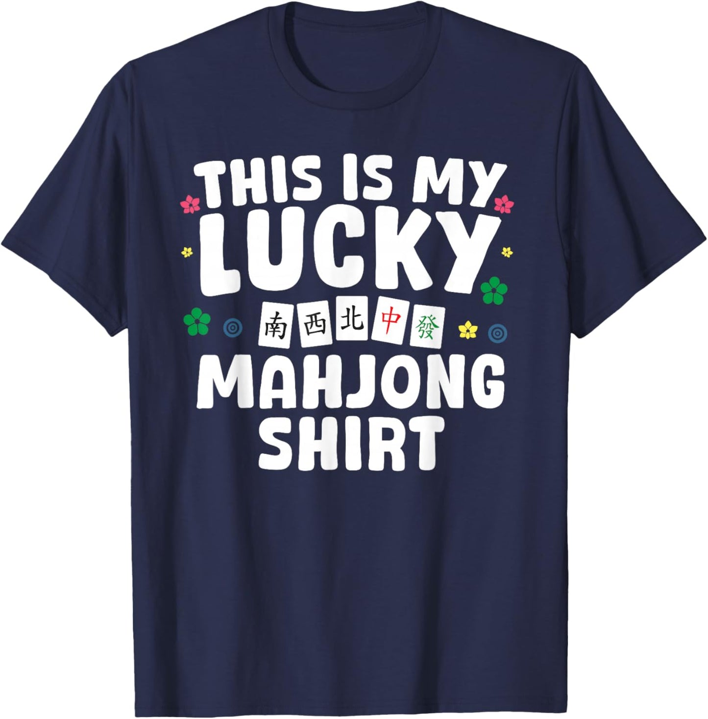 Funny Mahjong Design Women Mah Jongg Mahjong Player T-Shirt - T-Shirt | Navy