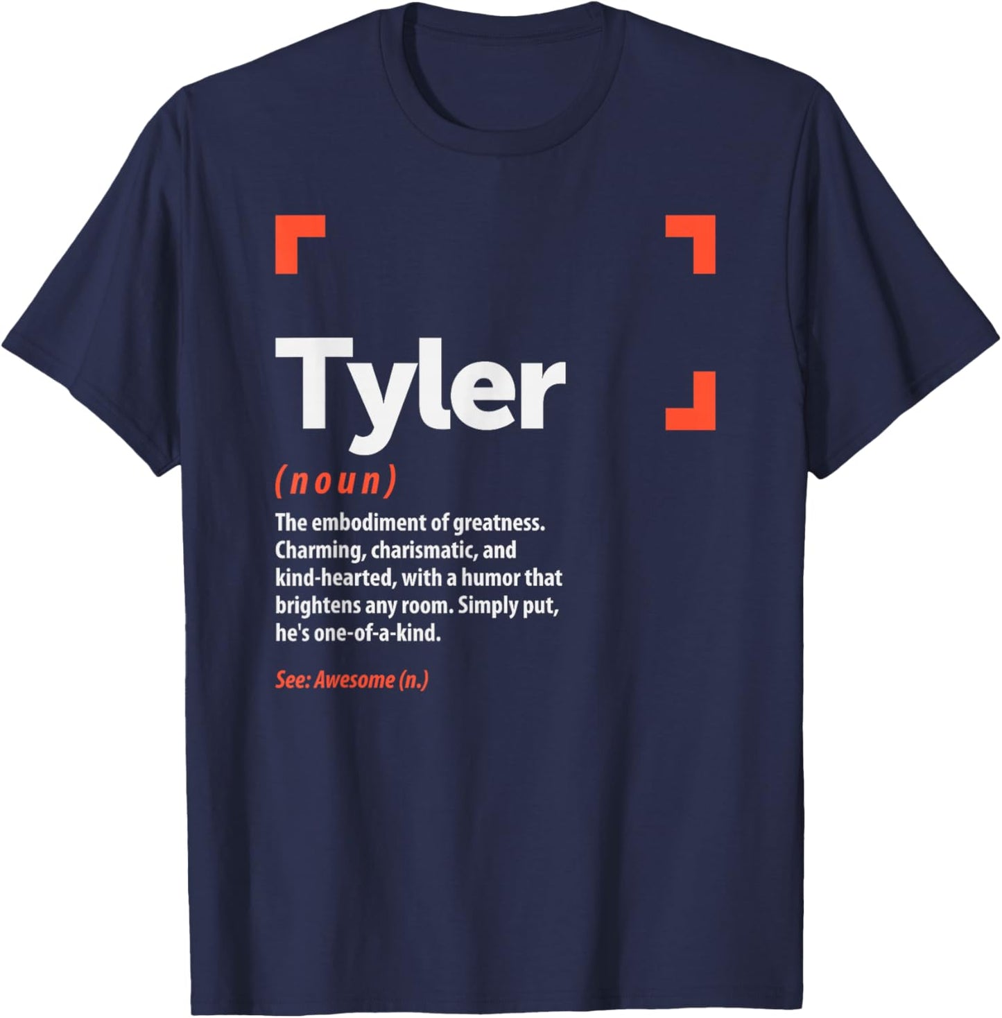 Tyler Definition Personalized Name Tyler T-Shirt - T-Shirt | Navy