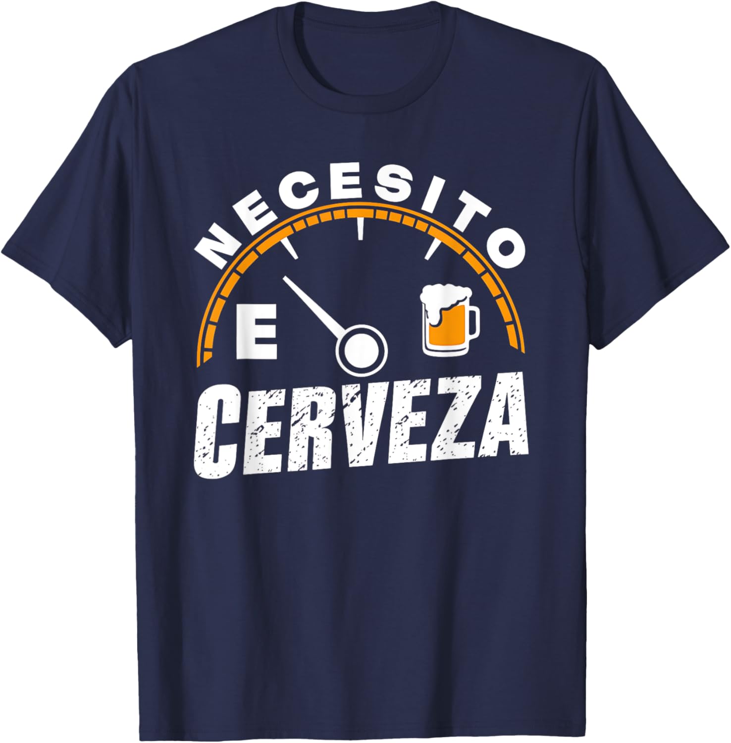 Funny Mexican Beer Necesito Cerveza I need Beer in Spanish T-Shirt - T-Shirt | Navy