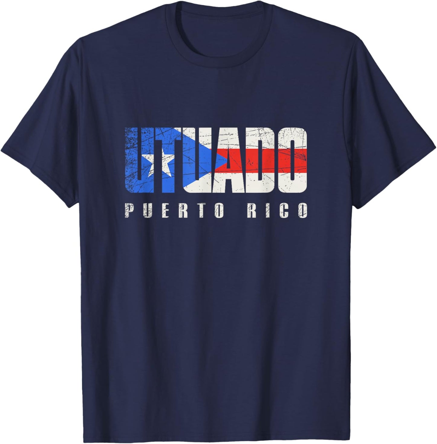 Puerto Rican flag Utuado Puerto Rico T-Shirt - T-Shirt | Navy