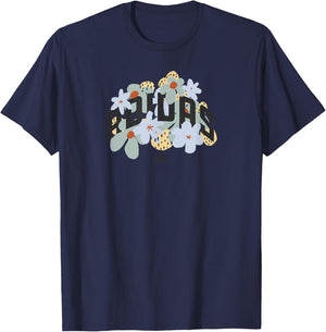 adidas Badge of Sport Statement Floral Pop Graphic T-Shirt - T-Shirt | Navy
