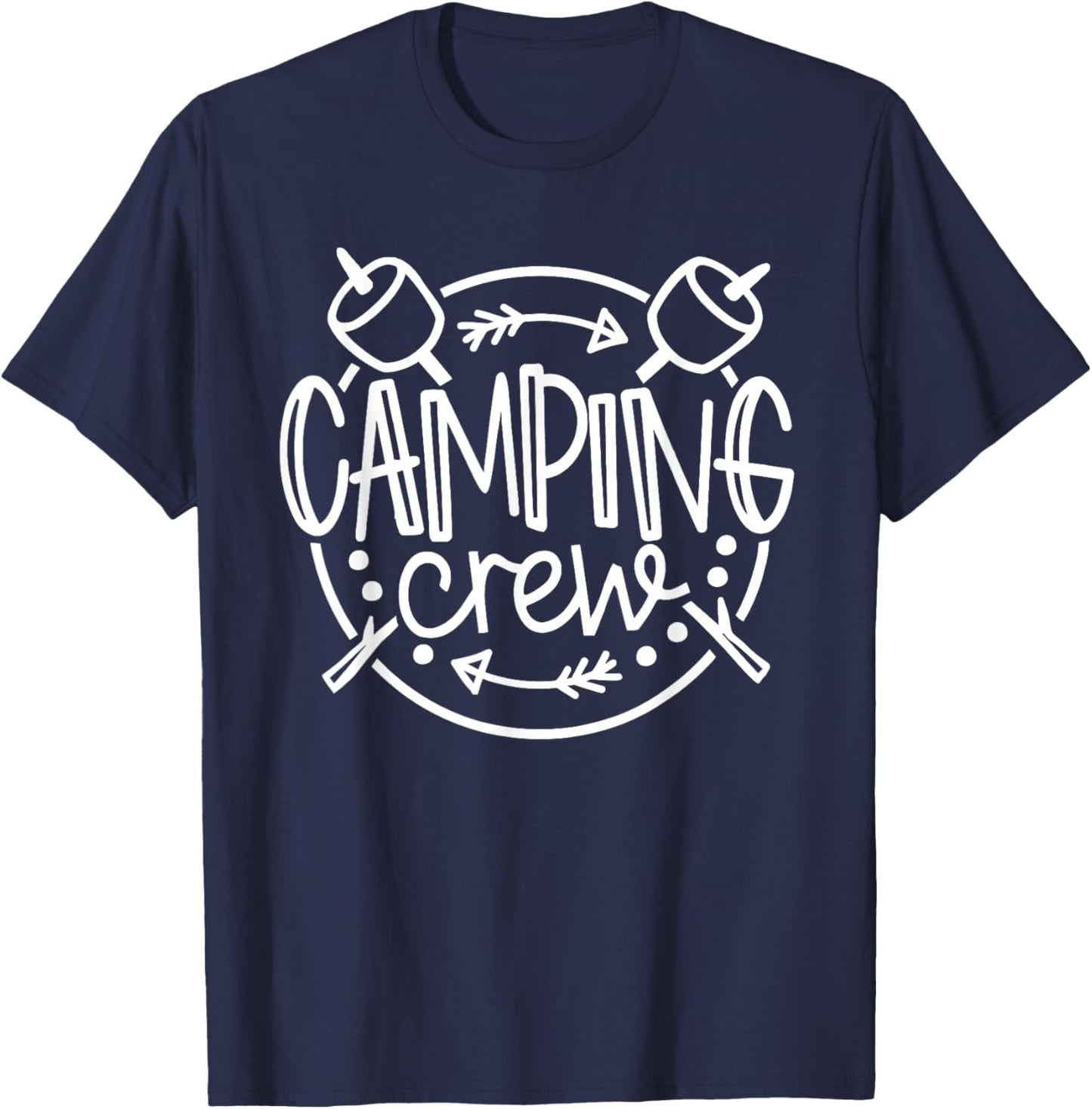 Camping Crew Campfire Summer Camp Vacation Family Matching T-Shirt - T-Shirt | Navy