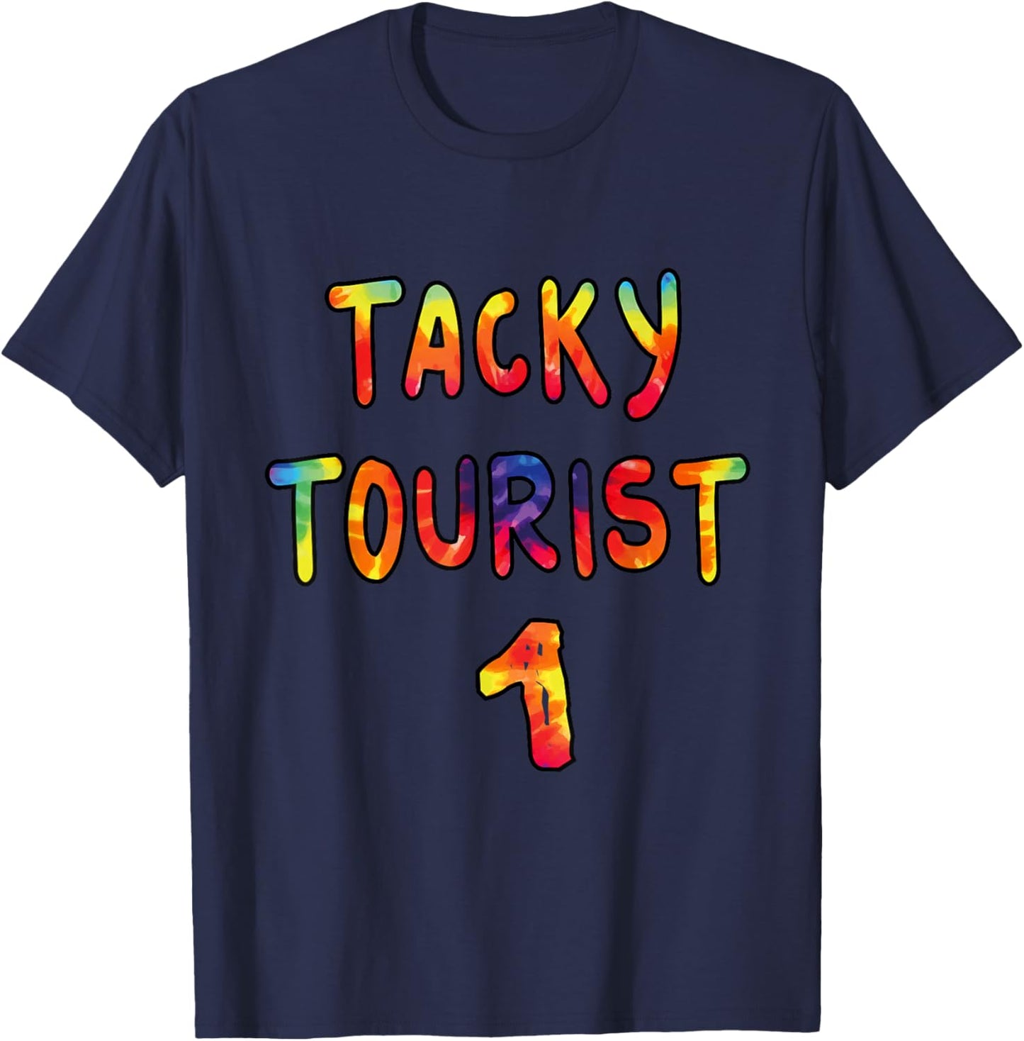 Fun Group of Three Wacky Trio Costume 3 Person Tacky Tourist T-Shirt - T-Shirt | Navy