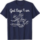 God Says I Am Bible Verse Swimmer Christian Swim Coach T-Shirt - T-Shirt | Navy