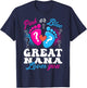 Pink or Blue Great Nana Love You Baby Gender Reveal T-Shirt - T-Shirt | Navy