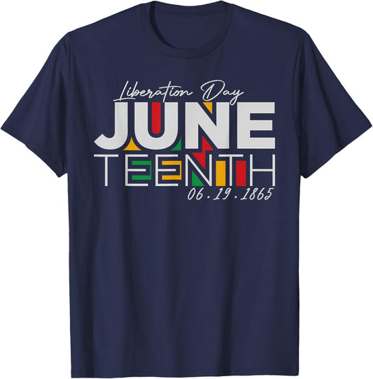 Liberation Day Juneteenth June 19 1865 African Celebration T-Shirt - T-Shirt | Navy