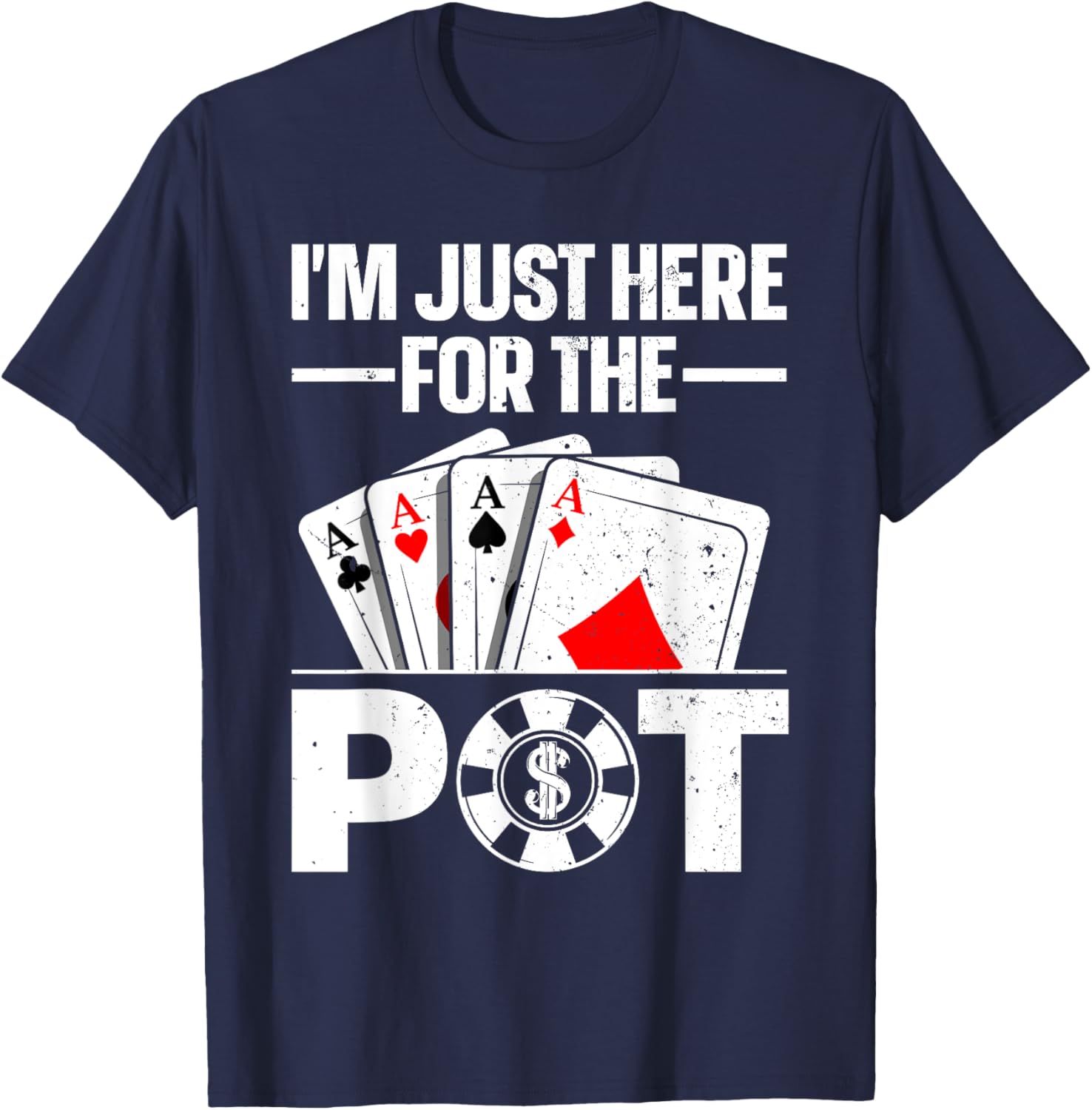 Funny Poker Lover Design Women Casino Poker Players T-Shirt - T-Shirt | Navy