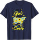 Just A Girl Who Loves Cows Funny Floral Heifer Farmer Lovers T-Shirt - T-Shirt | Navy