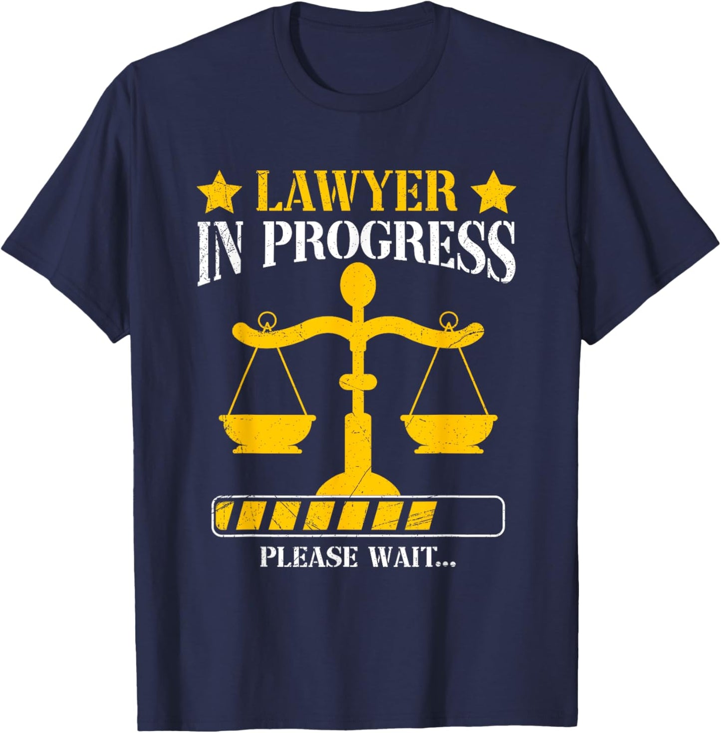 Lawyer In Progress Law School Student Graduation Party T-Shirt - T-Shirt | Navy