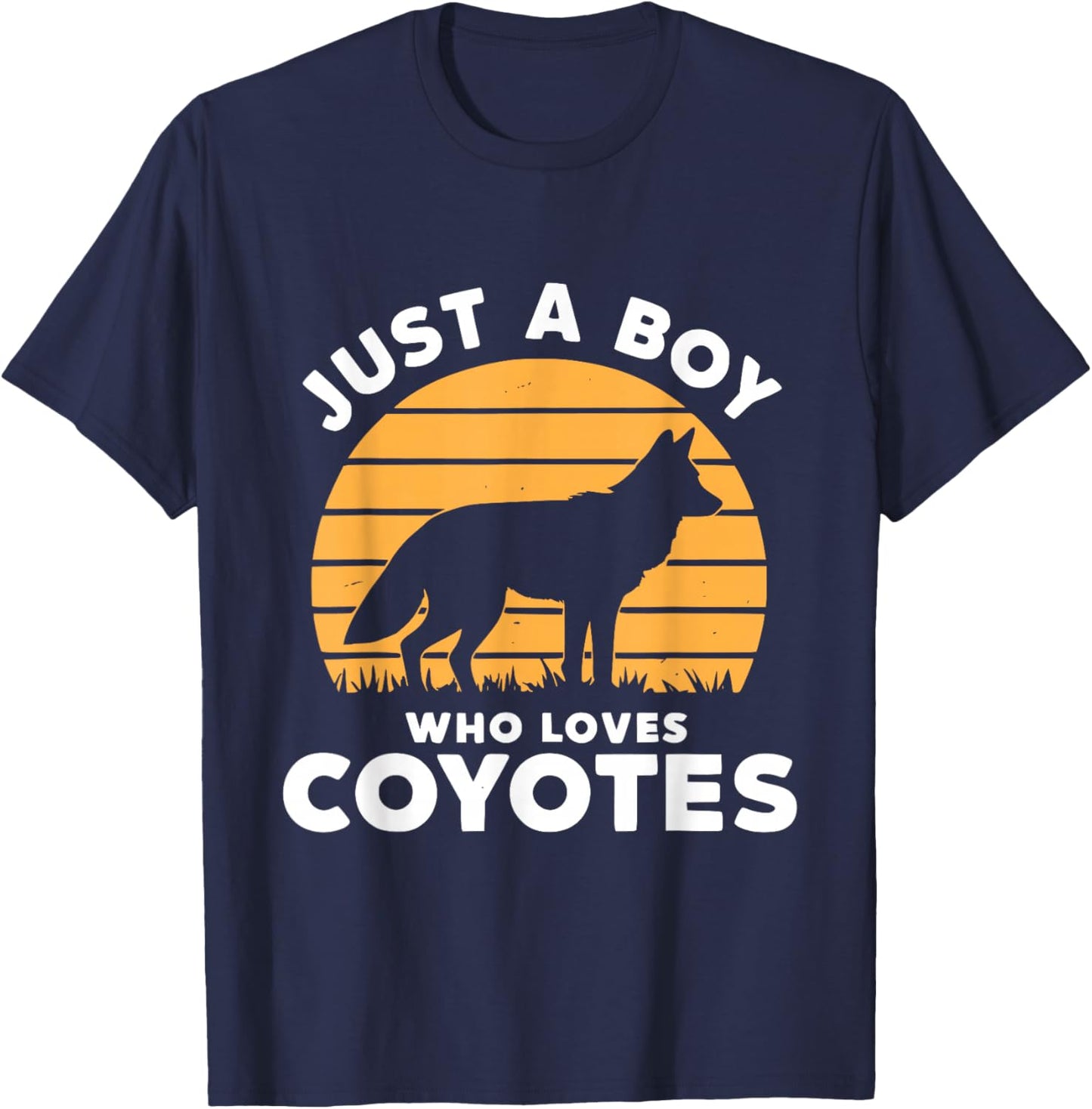Just A Boy Who Loves Coyotes T-Shirt - T-Shirt | Navy