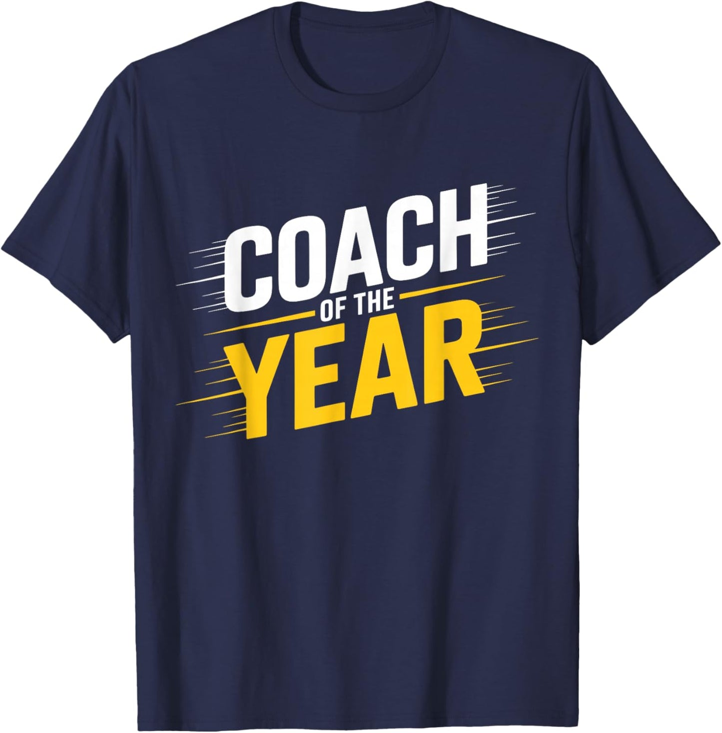 Coach of The Year Best Coach Dad T-Shirt - T-Shirt | Navy