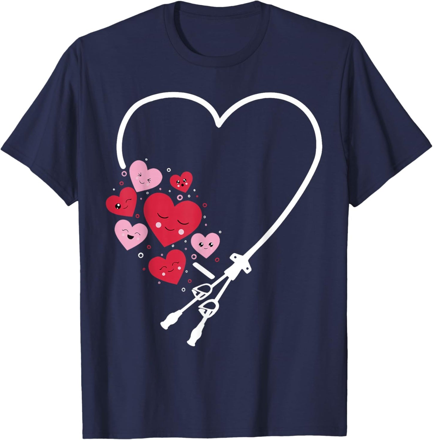 PICC Heart Valentine Vascular Access Team PICC IV Nurses T-Shirt - T-Shirt | Navy