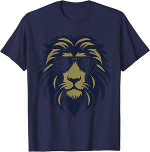 Football Game Day Lion Vintage T-Shirt - T-Shirt | Navy
