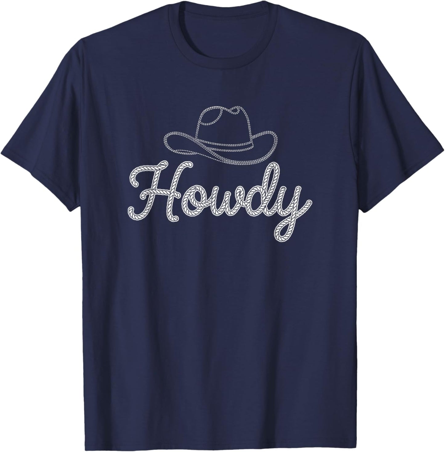 Western Cowboy Birthday Party Howdy Cowboy man T-Shirt - T-Shirt | Navy