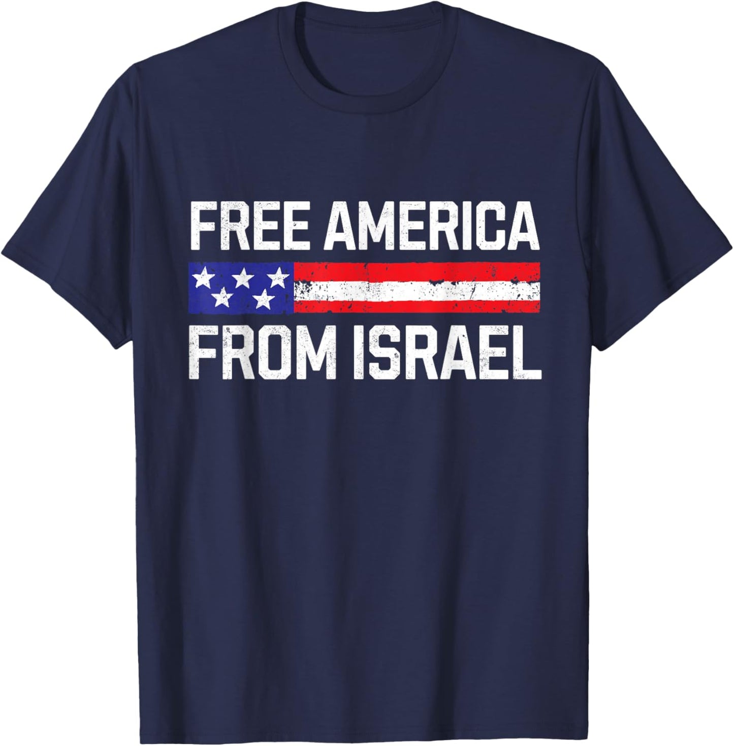 Free America from Israel T-Shirt - T-Shirt | Navy