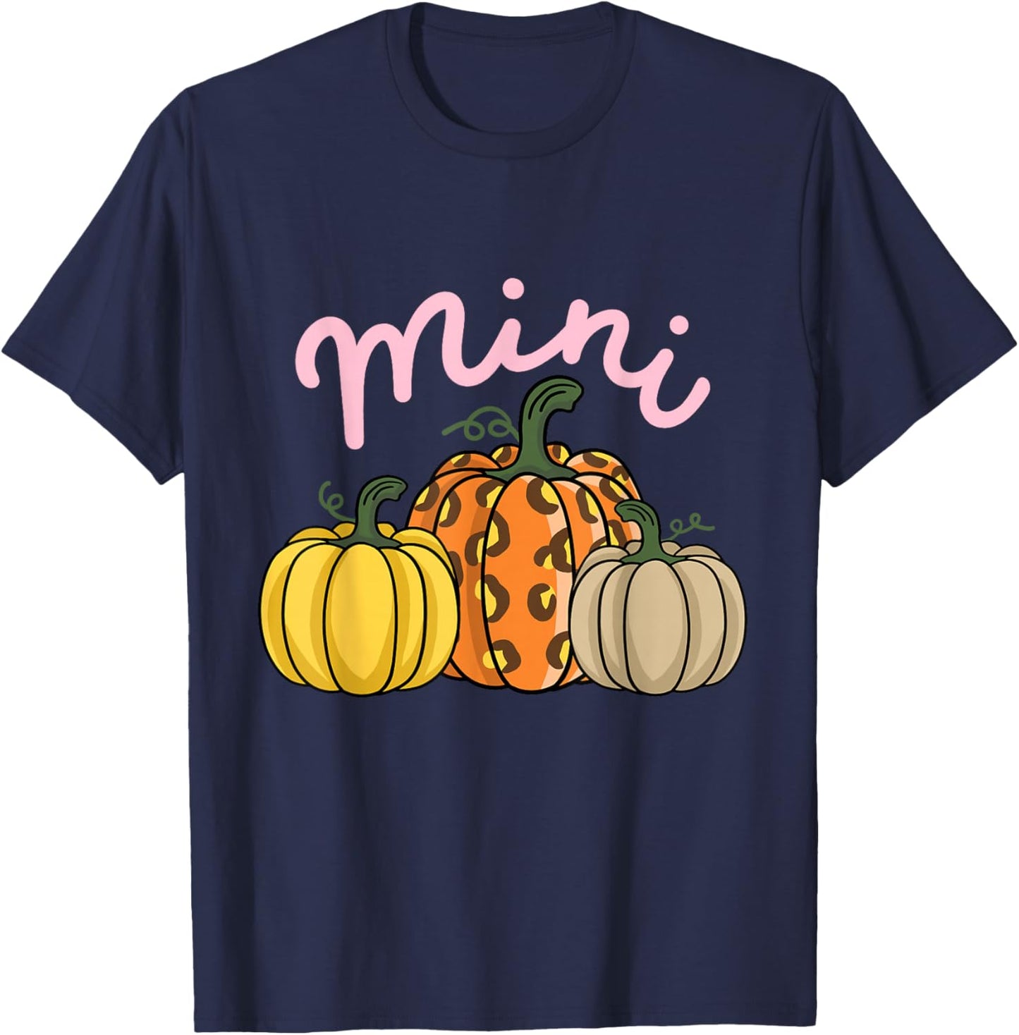 Mama and Mini Mommy and Me Matching Thanksgiving Kids T-Shirt - T-Shirt | Navy