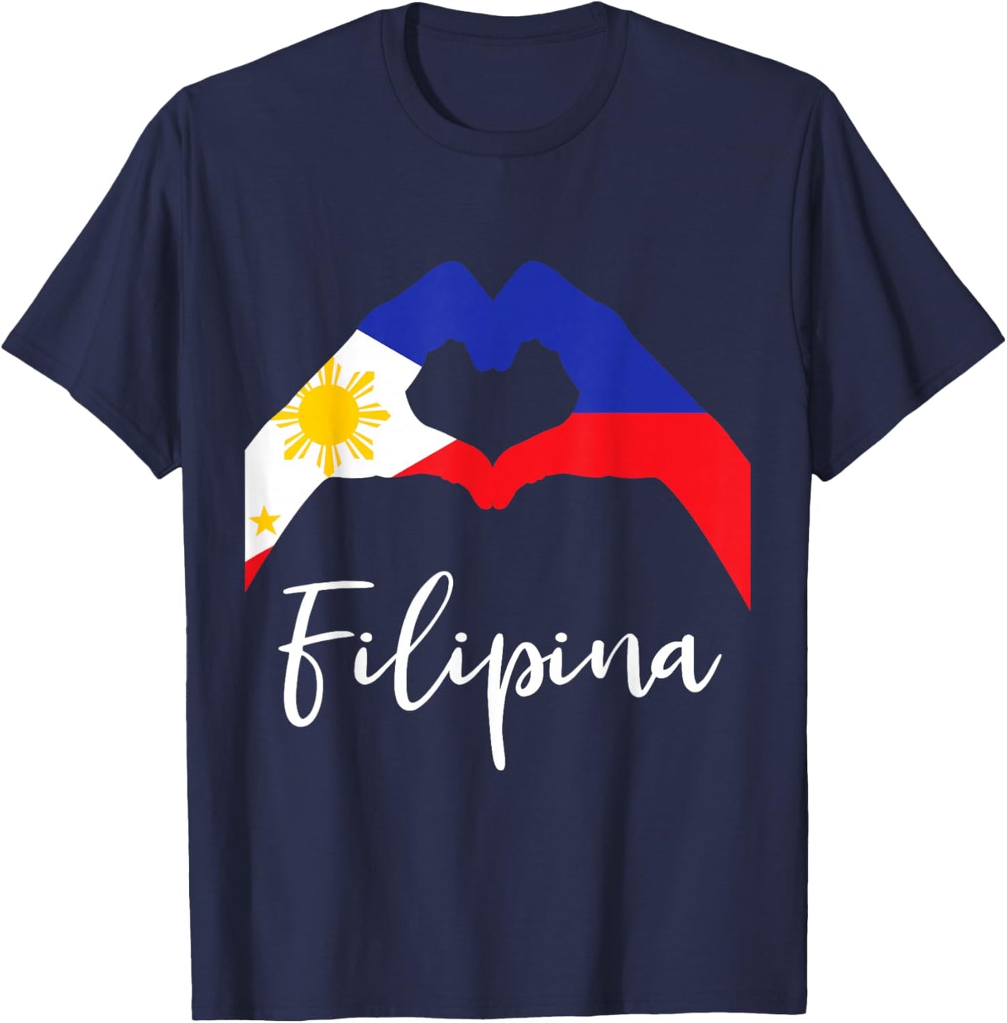 Filipina Love Pinay Philippines Flag T-Shirt - T-Shirt | Navy