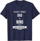 I Have 2 Titles Dad and Nino Mexican Spanish Godfather T-Shirt - T-Shirt | Navy