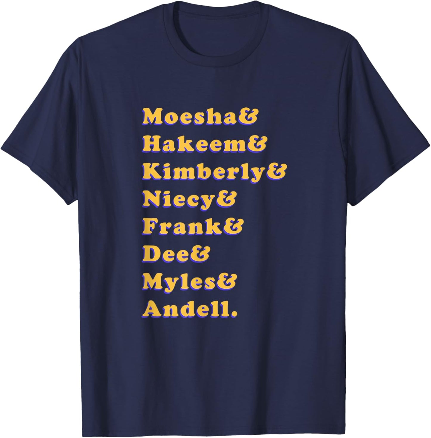 90s List Moesha Hakeem Kim T-Shirt - T-Shirt | Navy