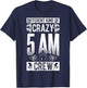 DIFFERENT KIND OF CRAZY 5AM CREW Early Morning Workout T-Shirt - T-Shirt | Navy