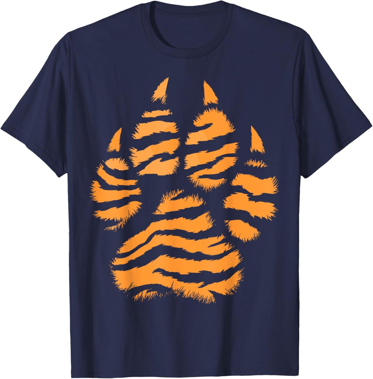 Cool Tiger Print Paw Tiger Love | Animal Print Design T-Shirt - T-Shirt | Navy