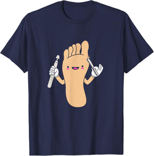 Funny Podiatrist Cute Foot Doctor Podiatry T-Shirt - T-Shirt | Navy