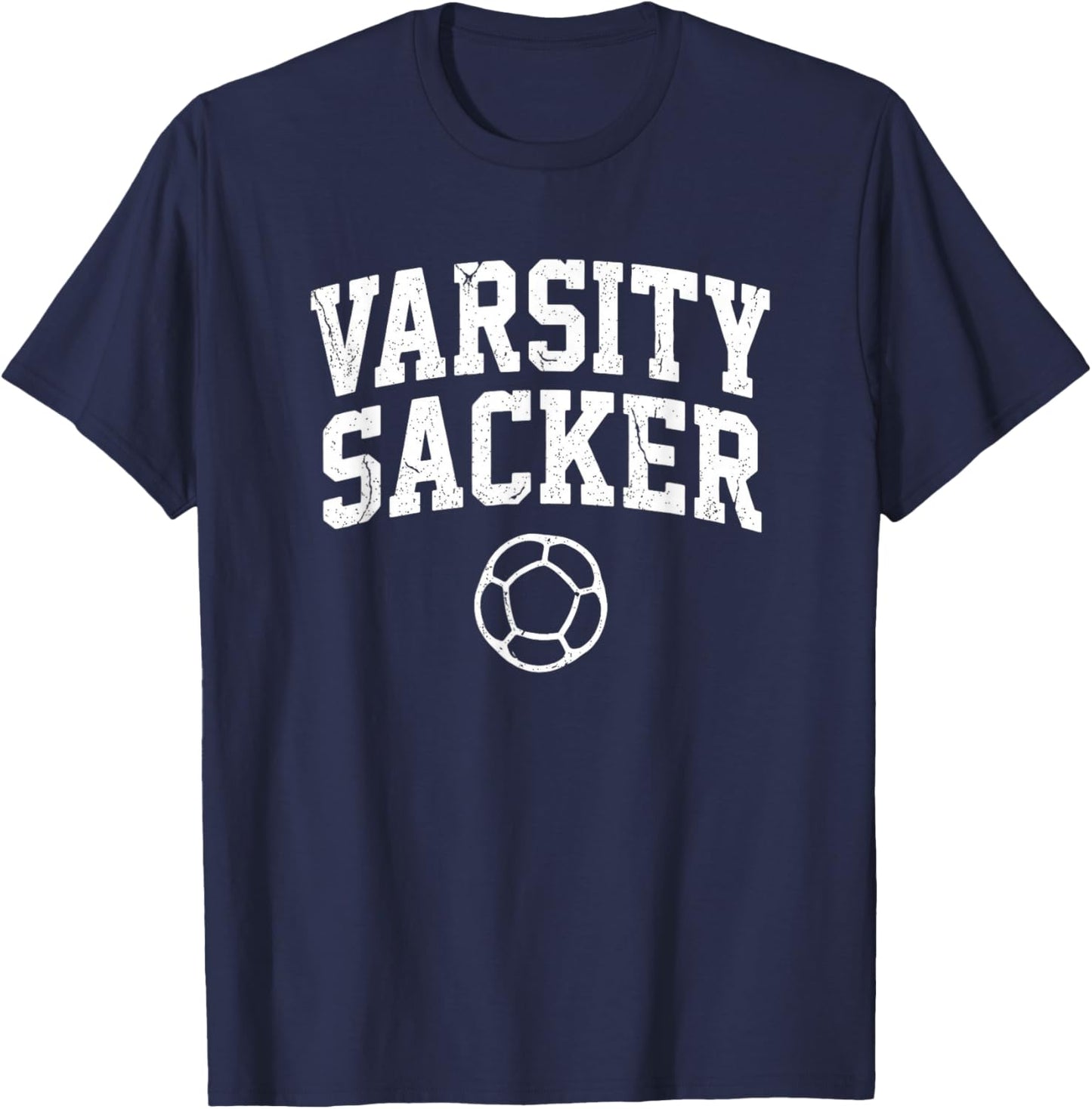Varsity Sacker Funny Hacky Sack T-Shirt - T-Shirt | Navy