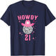 Groovy Howdy 21 Western Disco 21 Years Old Birthday Cowgirl T-Shirt - T-Shirt | Navy