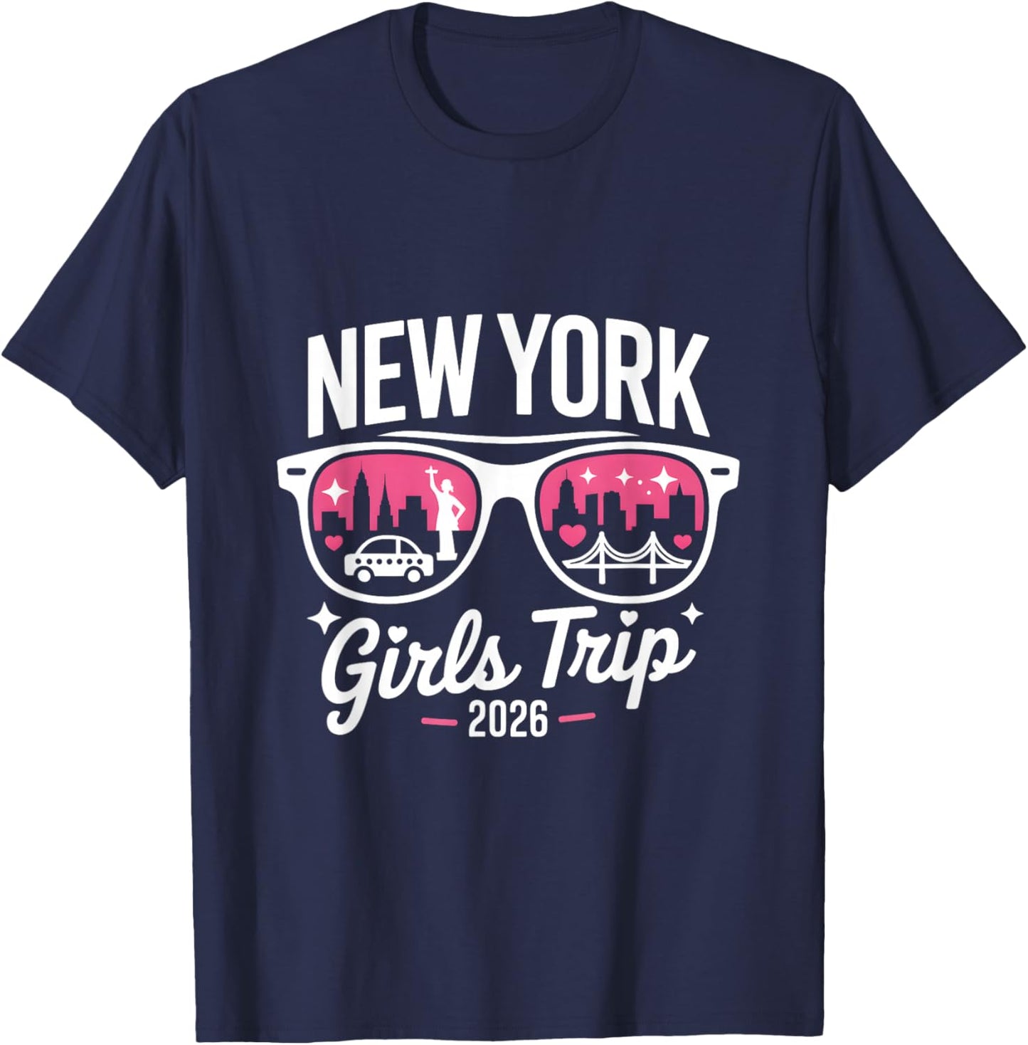 NYC Girls Trip 2026 Matching Group Manhattan City Squad T-Shirt - T-Shirt | Navy