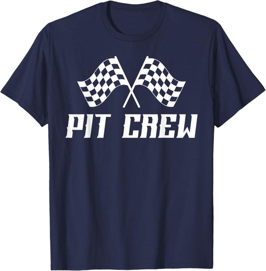 Race Car Driver Birthday Party Racing Family Pit Crew T-Shirt - T-Shirt | Navy