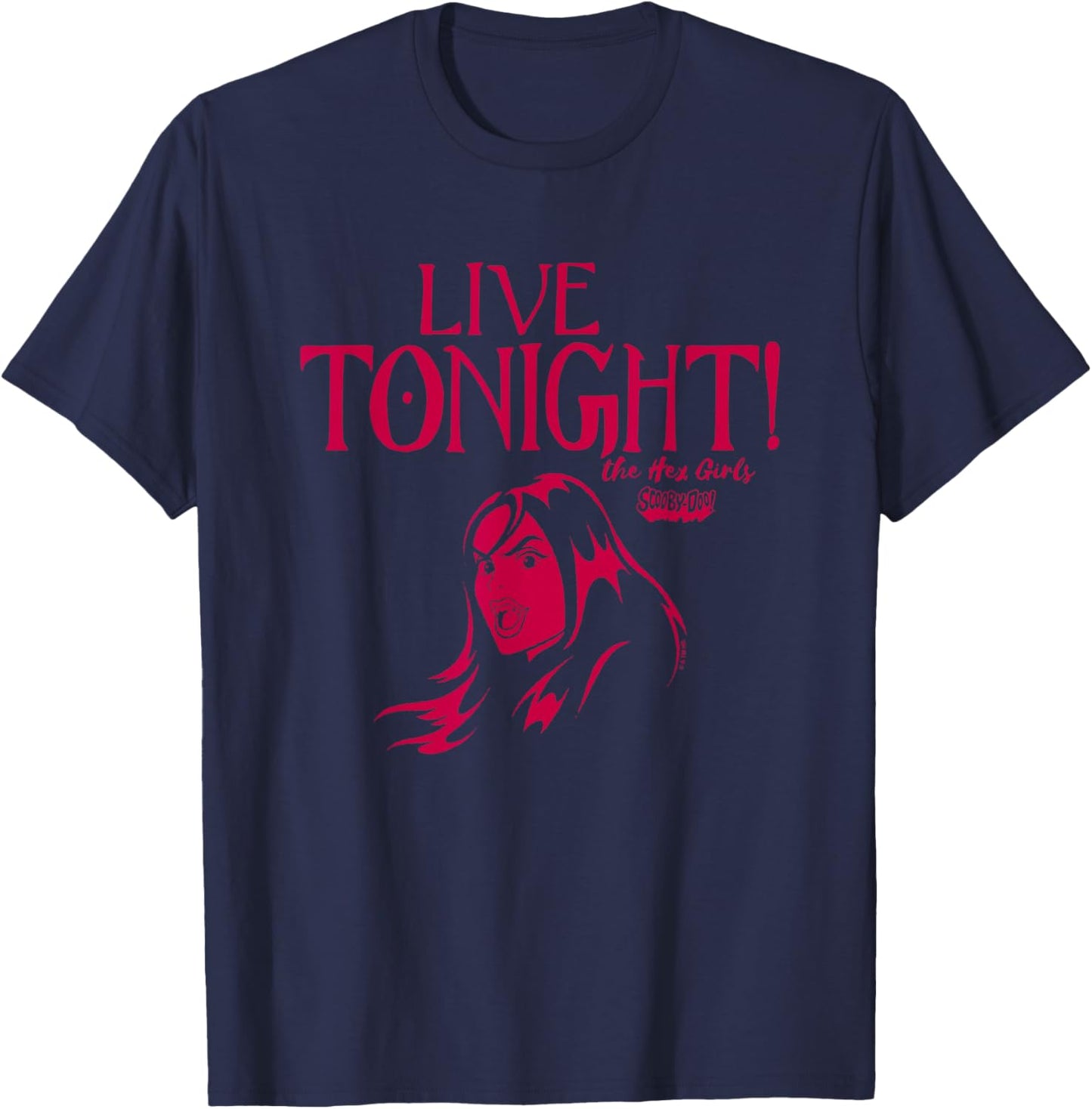 Scooby-Doo Live Tonight! The Hex Girls Silhouette Chest Logo T-Shirt - T-Shirt | Navy