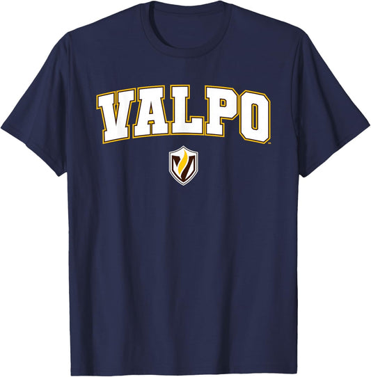 Valparaiso University Valpo Crusaders Arch Logo T-Shirt - T-Shirt | Navy
