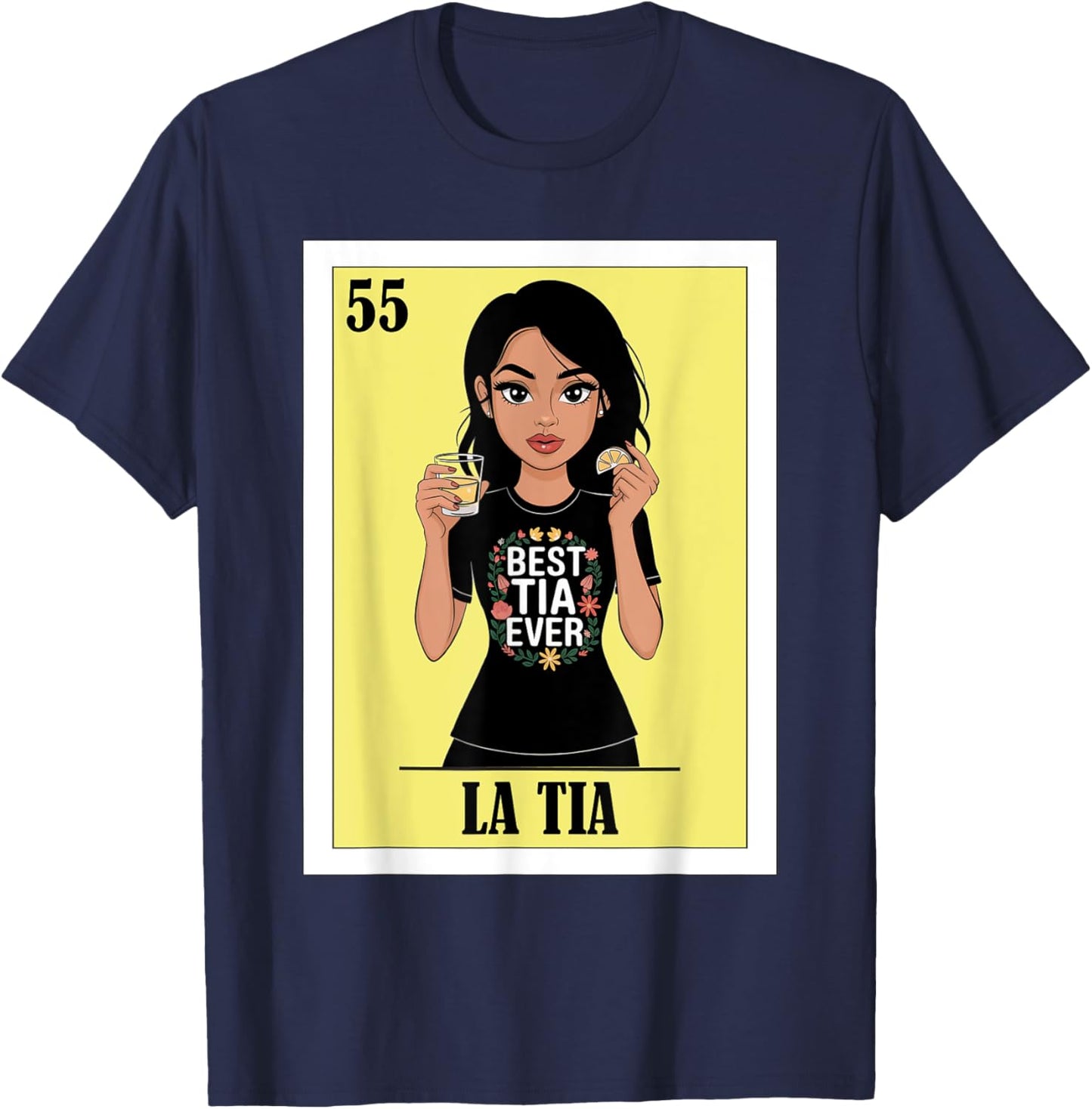 Funny Mexican Design for Aunt - La Tia T-Shirt - T-Shirt | Navy