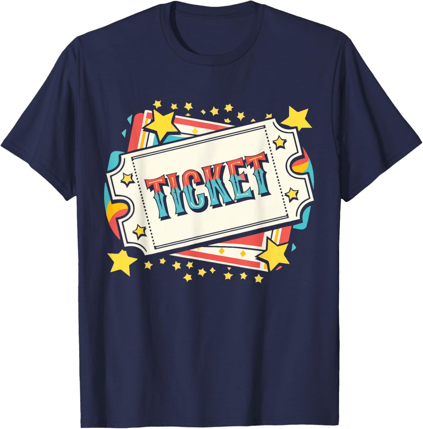 Ticket Seller Outfit Winning Ticket Costume Circus Ticket T-Shirt - T-Shirt | Navy