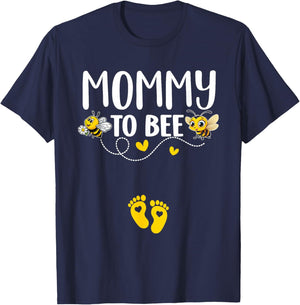 Mommy To Bee Gender Reveal Pregnancy Announcement Mommy T-Shirt - T-Shirt | Navy