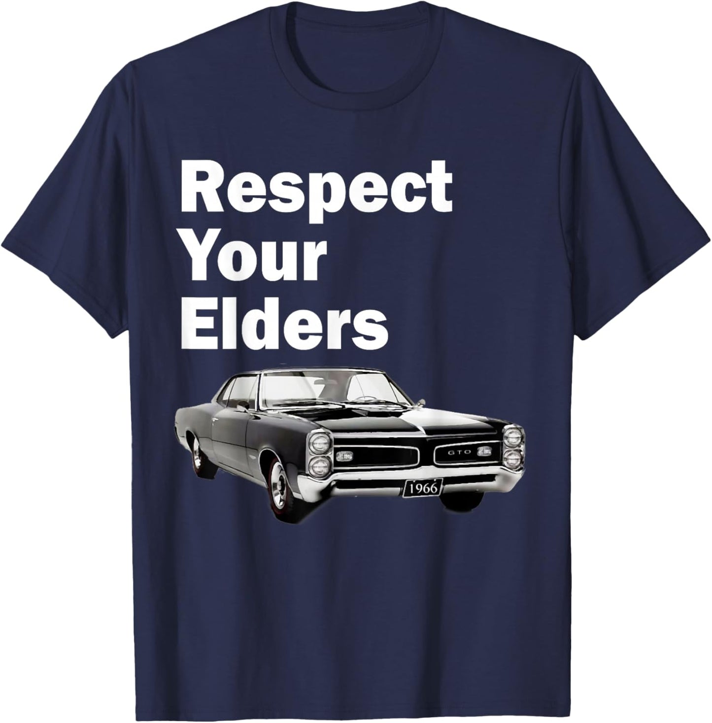 1966 66 GTO Classic Car Old School Muscle Car T-Shirt - T-Shirt | Navy