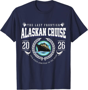 Alaskan Cruise 2026 Alaska Vacation Souvenir Nautical T-Shirt - T-Shirt | Navy