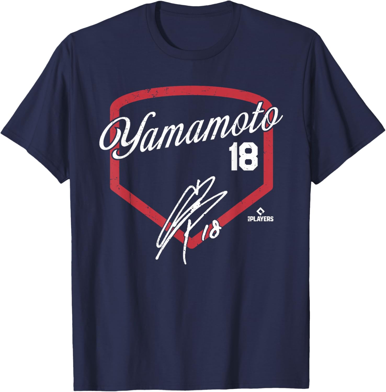 Yoshinobu Yamamoto | Los Angeles MLB Player | MLBYAM3001 T-Shirt - T-Shirt | Navy