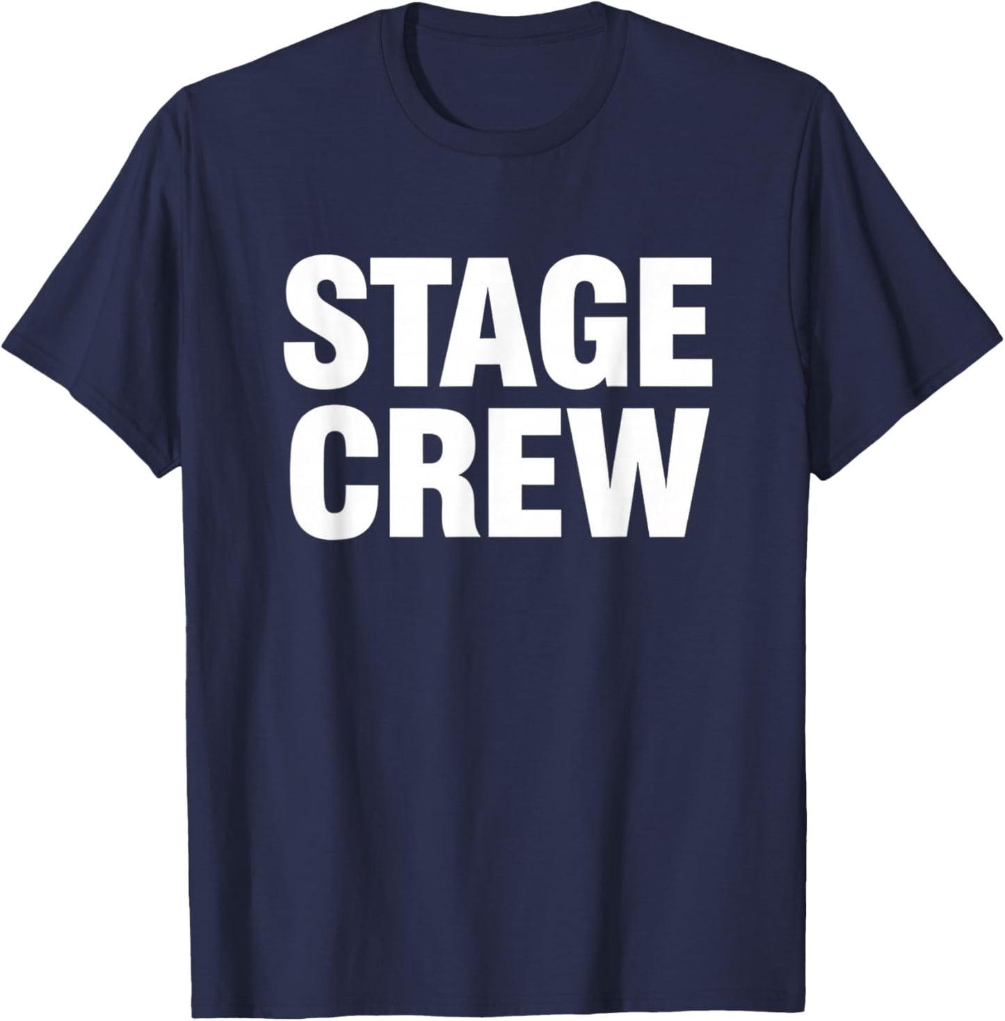 Stage Crew Bold Lettering Concert Theatre Backstage T-Shirt - T-Shirt | Navy