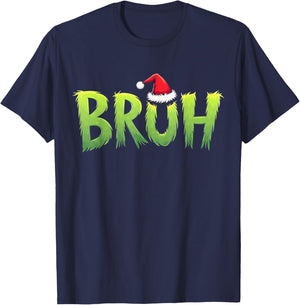 Bruh Christmas Kids Teens Boys Funny Christmas humor Meme T-Shirt - T-Shirt | Navy