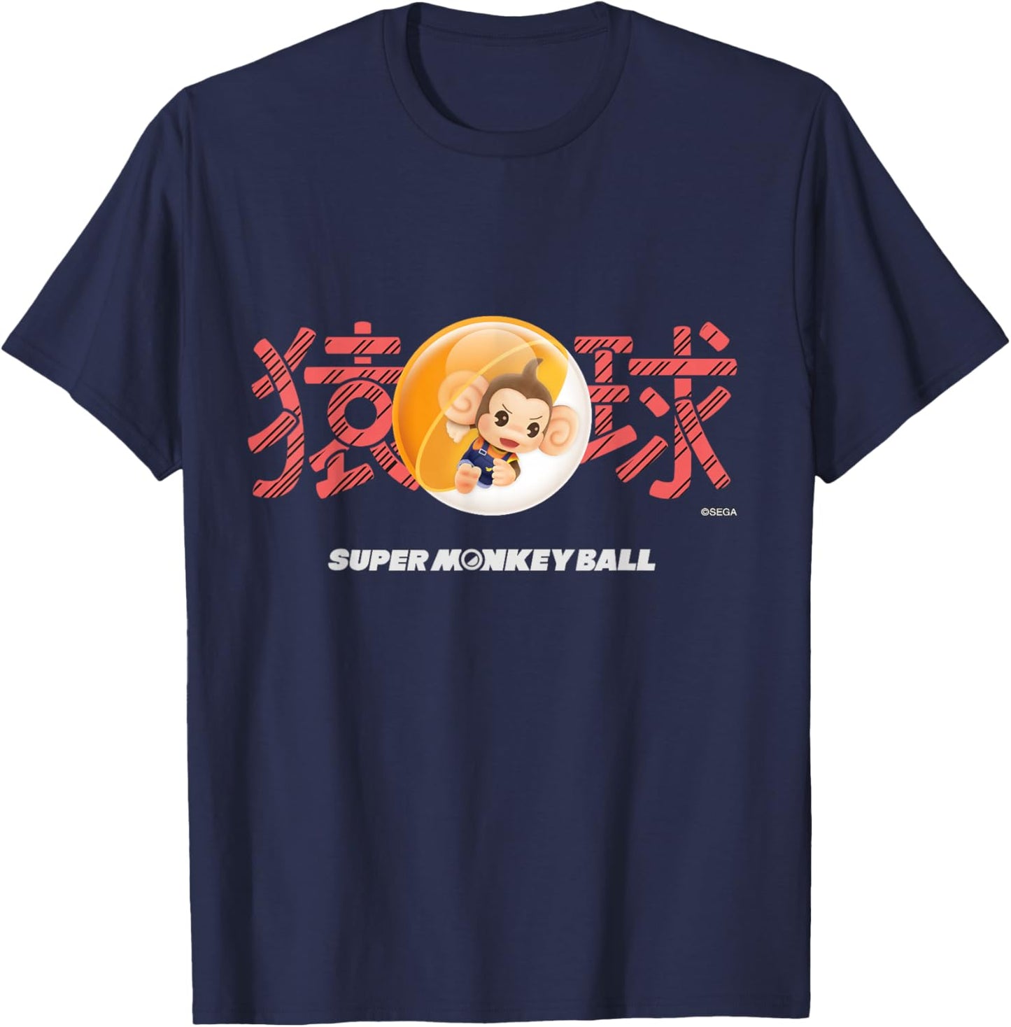 Super Monkey Ball Banana Rumble Monkey Ball T-Shirt - T-Shirt | Navy