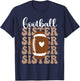 Football Sister Vintage Sport Lover Sister Mothers Day T-Shirt - T-Shirt | Navy