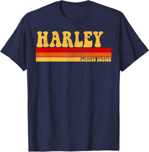 HARLEY Name Personalized Idea Men Retro Vintage HARLEY T-Shirt - T-Shirt | Navy