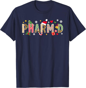 PharmD Christmas Doctor Of Pharmacy Xmas Party T-Shirt - T-Shirt | Navy