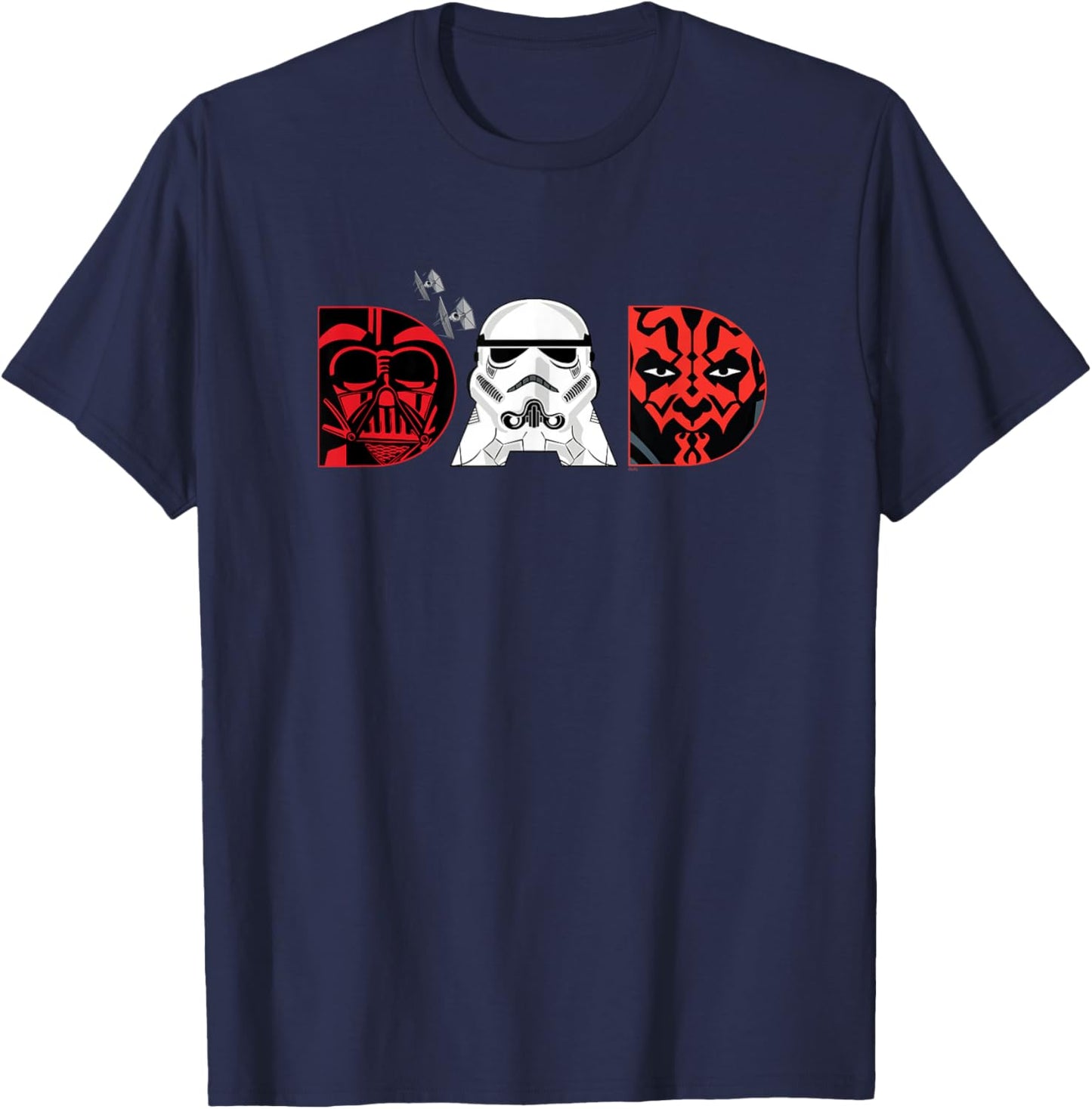 Star Wars Darth Vader Darth Maul Dad Father’s Day Birthday T-Shirt - T-Shirt | Navy